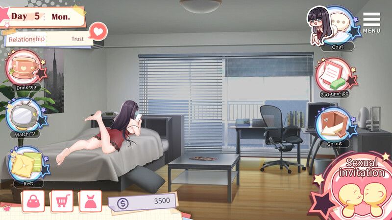 Playmeow - Adult game platform that supports original games Life with a College Girl screenshot2
